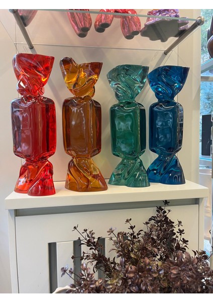 Amber Reçine Şeffaf Şeker Obje- Dekoratif süs eşyası