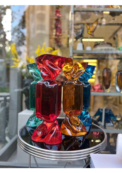 Amber Reçine Şeffaf Şeker Obje- Dekoratif süs eşyası