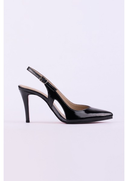 Hakiki Deri Rugan Topuklu Kadın Ayakkabısı 25HSY2052 indirimleri