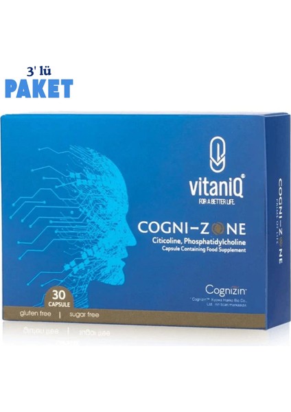 Cognizone 90 Kapsül – Sitikolin (Citicoline) & Fosfatidilkolin Içerikli Nootropik Takviye