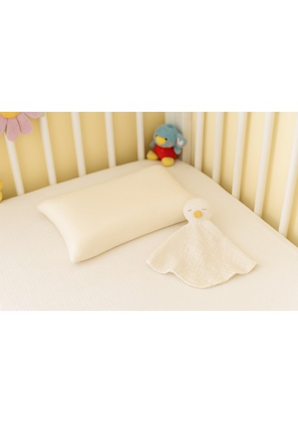 Ortopedik Visco Bebek Yastığı 40X26 cm Omurga Destekli 1 Adet Müslin Yastık Kılıfı fiyatları