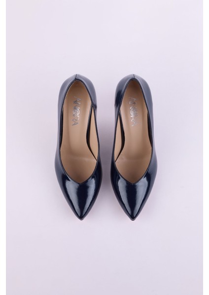 Hakiki Deri Rugan Topuklu Kadın Ayakkabısı 25HSY112 modelleri