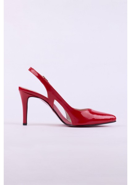 Hakiki Deri Rugan Topuklu Kadın Ayakkabısı 25HSY2052