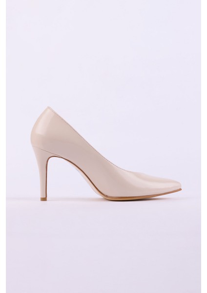 Hakiki Deri Rugan Topuklu Kadın Ayakkabısı 25HSY112