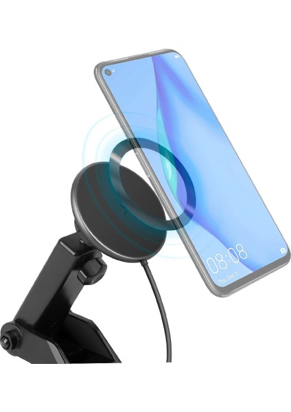 Magdrive 2in1 Izgara Klipsli ve Vantuzlu 15W Kablosuz Şarjlı Manyetik Magsafe Araç Tutucu - Siyah modelleri