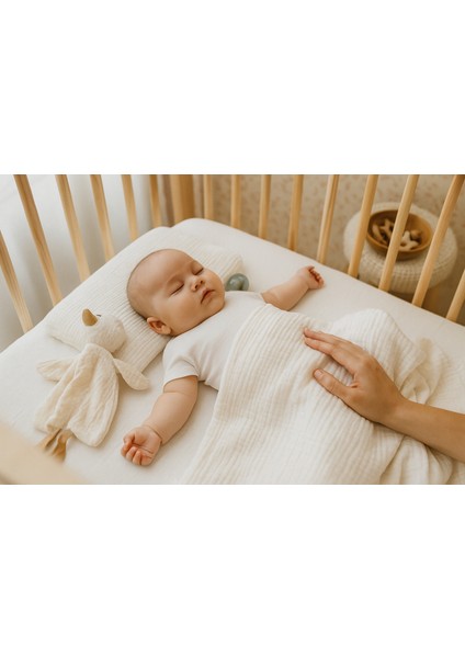 Hava Kanallı Ortopedik Visco Bebek Yastığı 40X26 cm Terletmeyen 1 Yastık + %100 Pamuk Müslin Kılıf modelleri