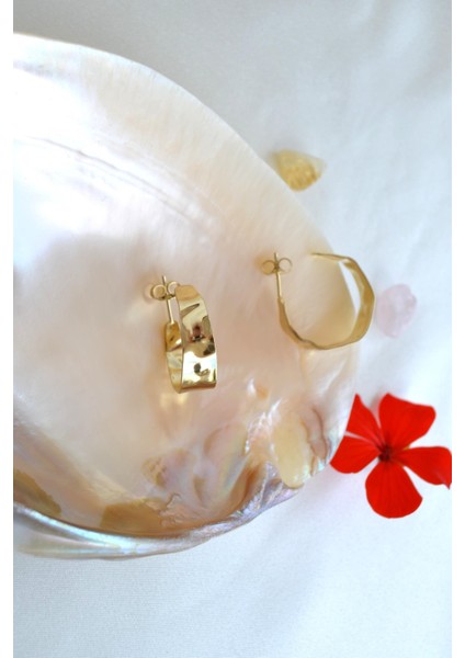 14K Gold Kaplama Antik Model Halka Küpe – Günlük Kullanıma Uygun modelleri
