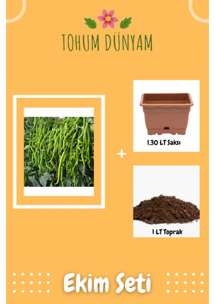 Tatlı Kıl Biber Tohumu Ekim Seti