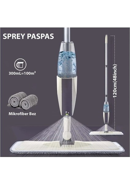 Mop Mikrofiber Bez Temizlik Seti Sprey Mop Su Deterjan Hazneli 360 Derece Dönen Paspas Temizlik Bezi fiyatları
