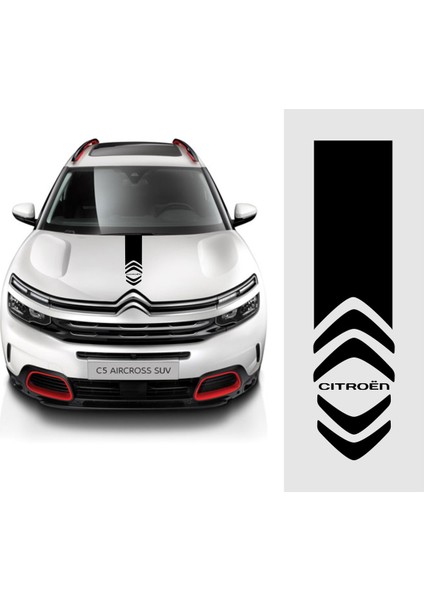 Citroen Sport Için Özel Yeni Uyumlu Aksesuar Kaput Şerit Oto Özel Yeni Sticker 60*15 cm