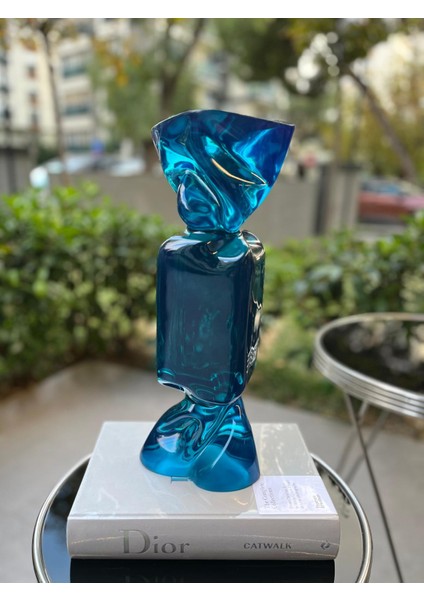 Reçine Şeffaf Mavi Şeker Obje -Ev Ofis Aksesuarı fırsatları