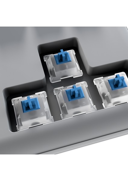 Claw Type-C Bağlantılı Tkl Blue Switch Mekanik Rainbow Antighosting Türkçe Q Gaming Oyuncu Klavyesi Beyaz