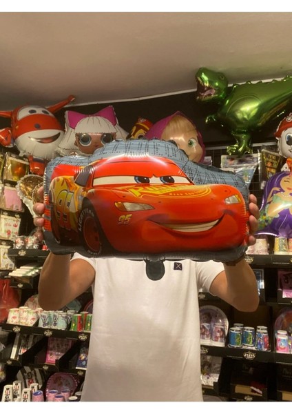 2 Yaş Cars Arabalar Şimşek Mcqueen Yarış Arabası Konsept Balon Set Trafik Temalı Doğum Günü Seti fırsatları