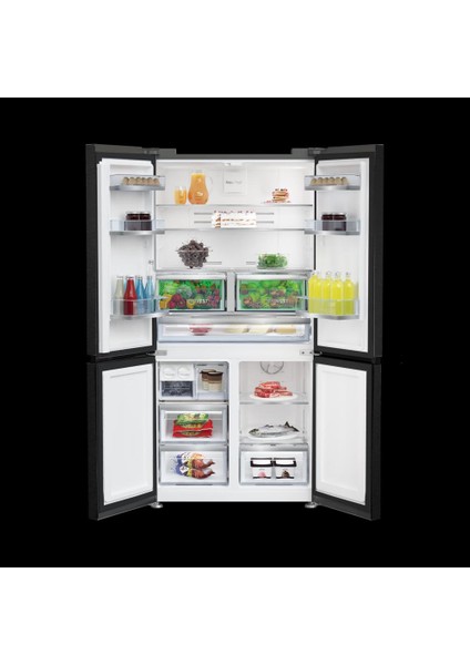 191572 Es Siyah Inox Gardrop Tipi Buzdolabı (Harvestfresh Teknolojisi) fiyatları