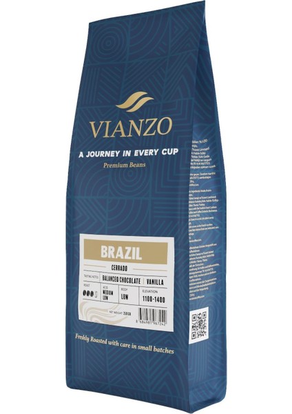 Brazil Cerrado Öğütülmüş Filtre Kahve, %100 Arabica 250 G