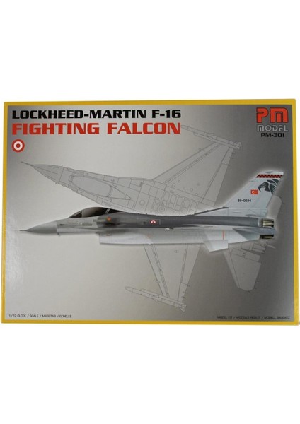 Model 301 1/72 F-16 Fighting Falcon Avcı-Bombardıman Uçağı Plastik Model Kiti