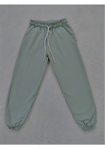Premium Kalite Beli Bağcıklı Pamuklu Unisex Çocuk Eşofman Altı