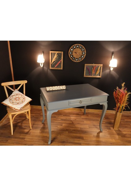 100 cm Çekmeceli Masif Gri Çalışma Masası modelleri