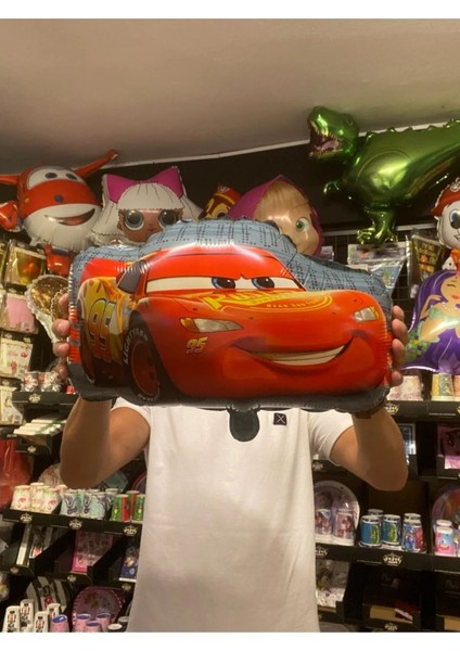 1 Yaş Siyah Rakam Balonlu Doğum Günü Parti Seti Arabalar Şimşek Balon Kırmızı Pullu Şeffaf Balon fiyatları