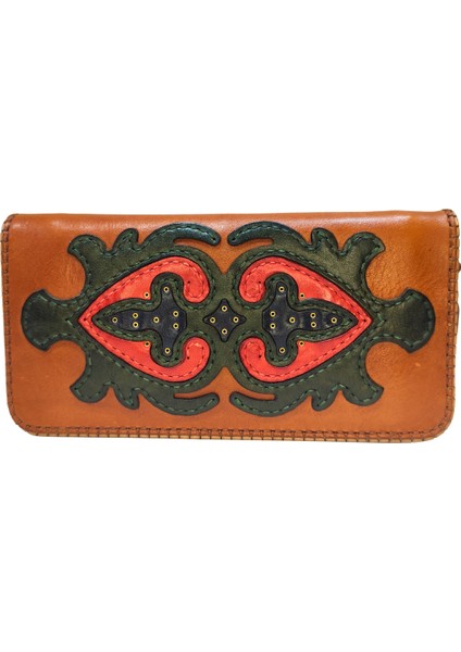 El Yapımı (Handmade) Çok Bölmeli Hakiki Deri Kadın Cüzdan Isfahan 40020