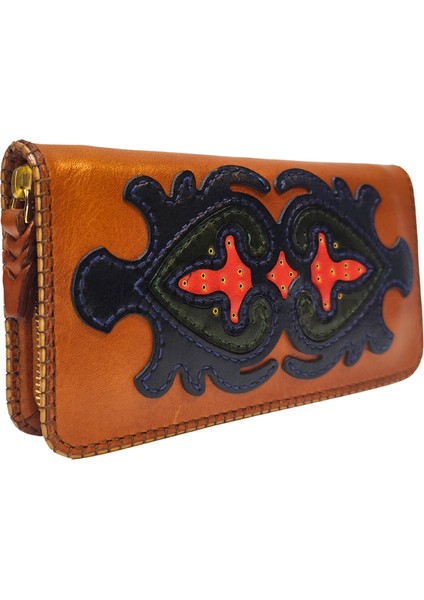 El Yapımı (Handmade) Çok Bölmeli Hakiki Deri Kadın Cüzdan Isfahan 40020 modelleri