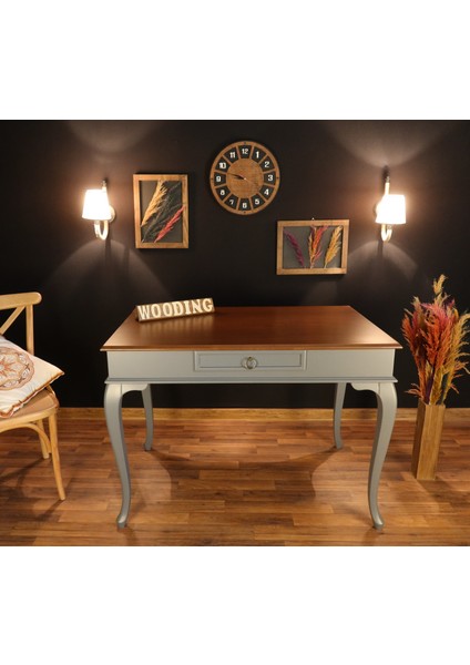 100 cm Çekmeceli Masif Gri Ceviz Çalışma Masası fiyatları