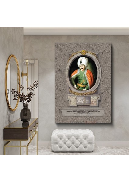 Osmanlı Padişahları - Sultan Iı. Bayezid Osmanlı'nın Sekizinci Padişahı Kanvas Tablo