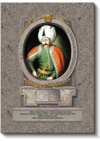 Osmanlı Padişahları - Sultan Iı. Bayezid Osmanlı'nın Sekizinci Padişahı Kanvas Tablo fiyatları