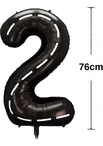 Balon Seti 2 Yaş Doğum Günü Konsepti Parti Malzemeleri Yarış Teması Tekerlek Folyo Helyum Uyumlu fırsatları
