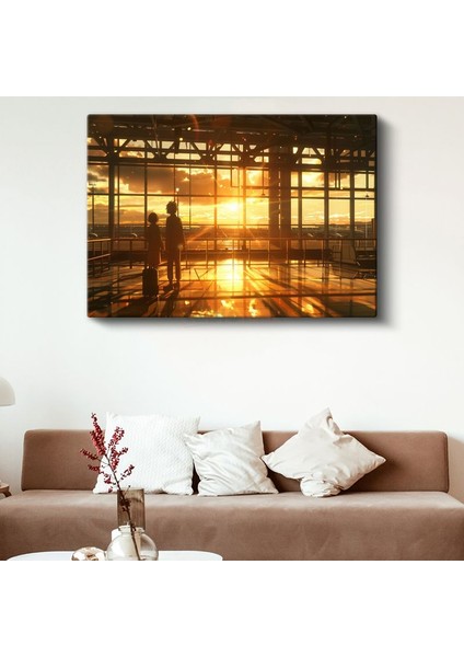 Yeni Başlangıçlar - Amber Işıklı Terminal Anime Kanvas Tablo