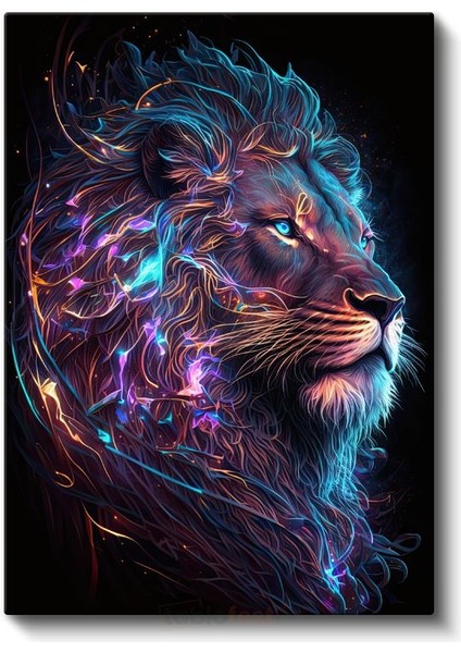 Neon Aslan - Kozmik Yele Kanvas Tablo fiyatları