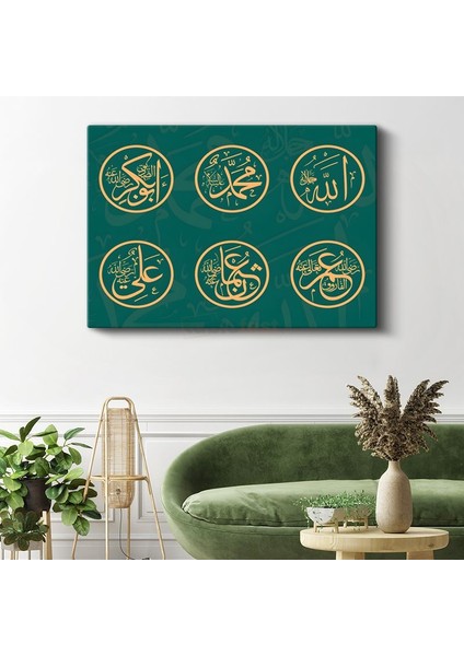 Pençe-I Âl-I Abâ - Islam'ın Kutsal Şahsiyetleri Kanvas Tablo