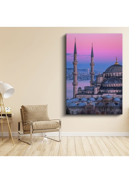 Sultanahmet Camii - Pembe Gökyüzü Kanvas Tablo