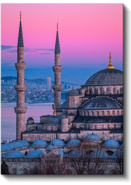 Sultanahmet Camii - Pembe Gökyüzü Kanvas Tablo fiyatları