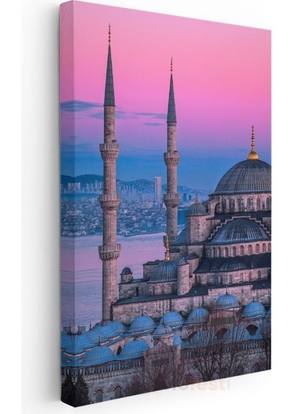 Sultanahmet Camii - Pembe Gökyüzü Kanvas Tablo modelleri