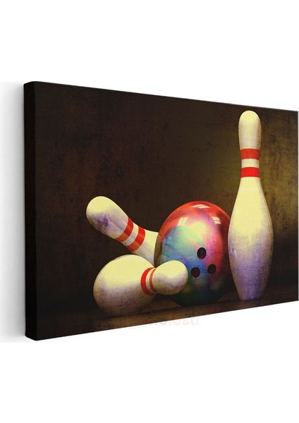 Bowling - Nostaljik Oyun Zamanı Kanvas Tablo modelleri