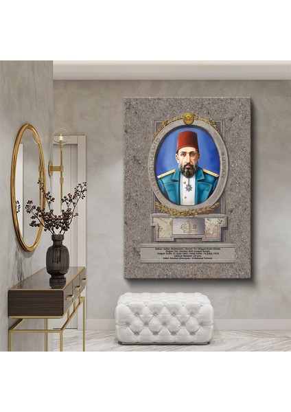 Osmanlı Padişahları - Sultan Iı. Abdülhamid Kanvas Tablo