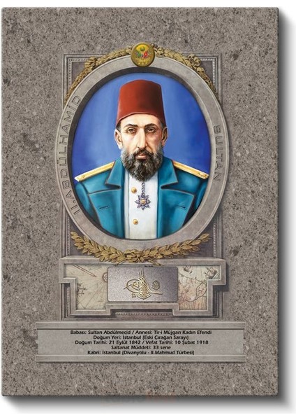 Osmanlı Padişahları - Sultan Iı. Abdülhamid Kanvas Tablo fiyatları