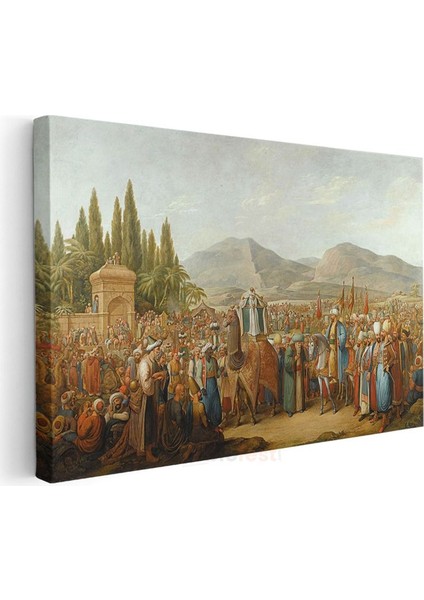 Osmanlı Töreni - Deve Alayı ve Kalabalık Kanvas Tablo modelleri