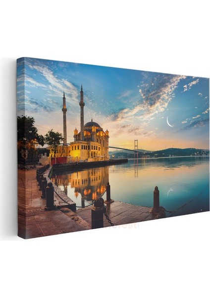 Ortaköy Camii - Boğaz'da Altın Işıklar Kanvas Tablo modelleri