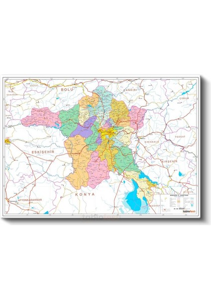 Adıyaman - Il Haritası Kanvas Tablo fiyatları