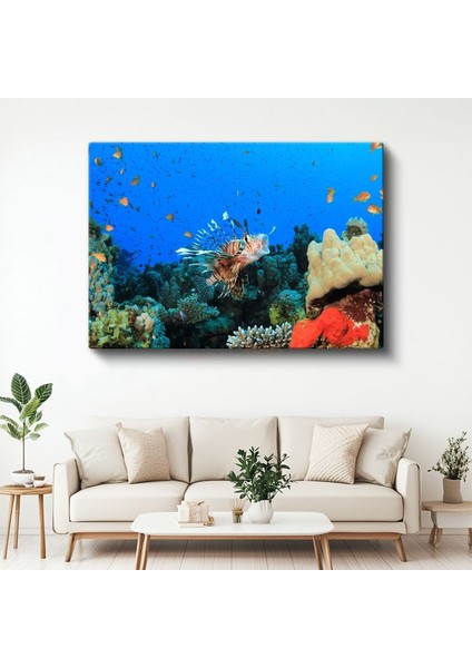 Aslan Balığı - Mercan Resifinin Gösterişli Avcısı Kanvas Tablo