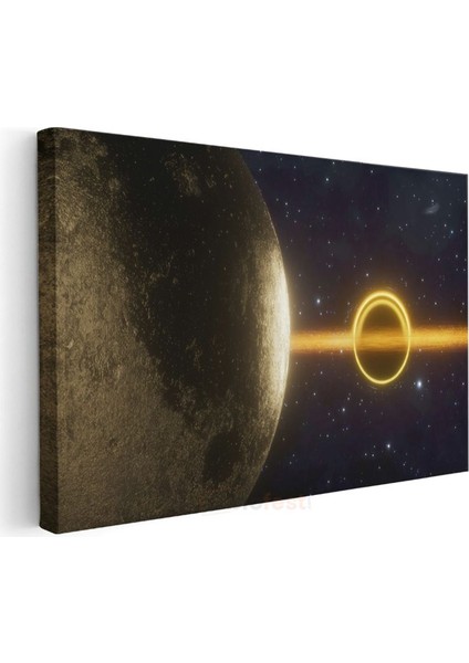 Kozmik Portal - Altın Işıklı Uzay Fenomeni Kanvas Tablo modelleri