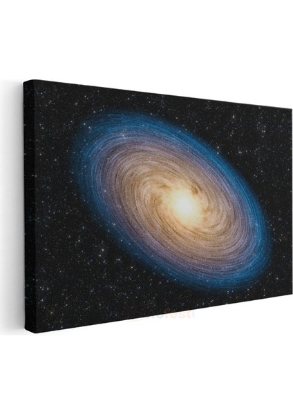 Galaksi Merkezi - Sarı Işıklı Spiral Yıldız Kümesi Kanvas Tablo modelleri