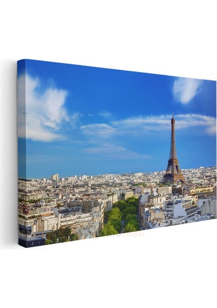 Paris Manzarası - Eyfel Kulesi Silüeti Kanvas Tablo modelleri
