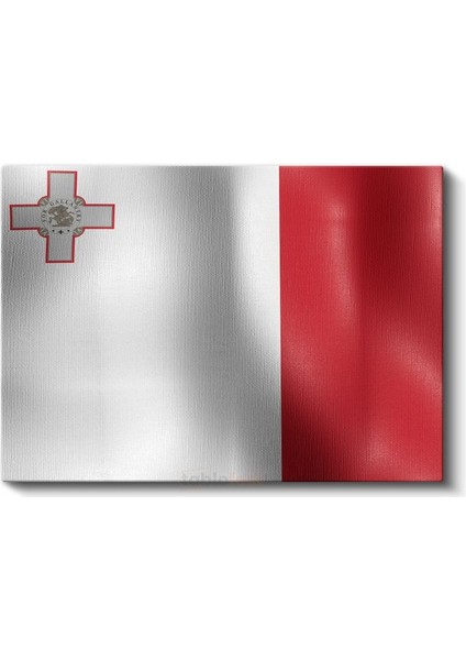 Malta Bayrağı - Dalgalı Görünüm Kanvas Tablo fiyatları