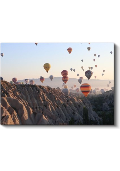 Kapadokya Balonları - Peri Bacaları Üzerinde Şafak Vakti Kanvas Tablo fiyatları