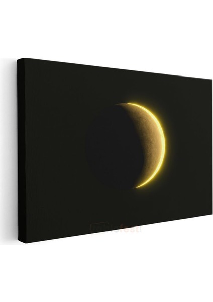 Güneş Tutulması - Altın Halkasıyla Parlayan Gök Cismi Kanvas Tablo modelleri
