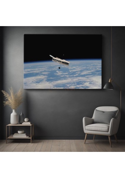 Uzay Teleskopu - Dünya Yörüngesinde Bilimsel Keşif Kanvas Tablo