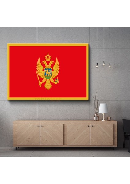 Karadağ Bayrağı - Kanvas Tablo